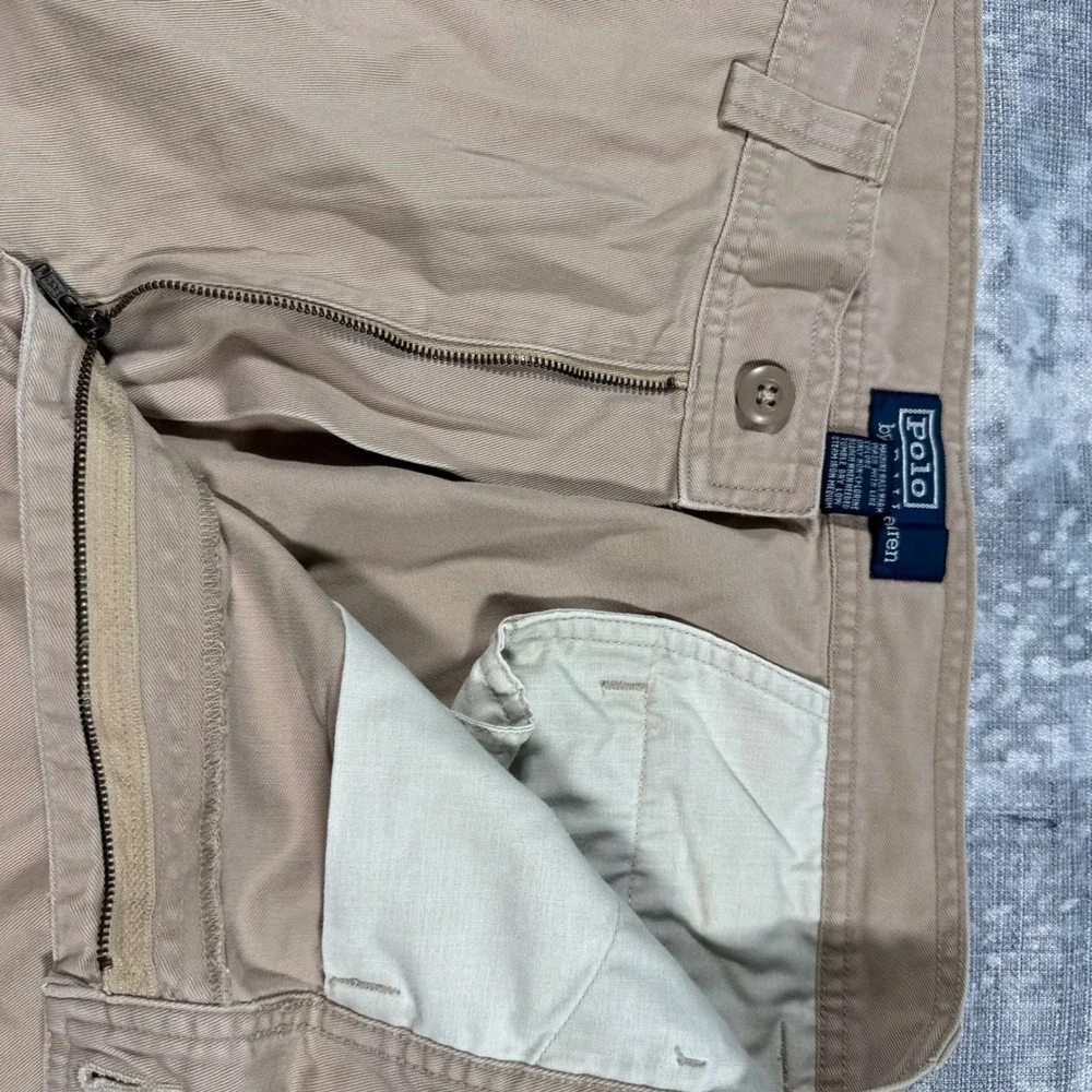 Polo Ralph Lauren Cargo Shorts Mens 33 Tan Khaki Cotton Twill Utility Gorpcore